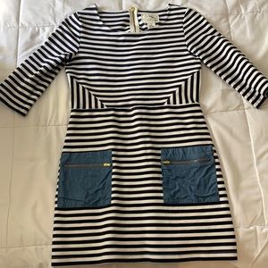 Anthropologie Striped Dress (Navy+White)